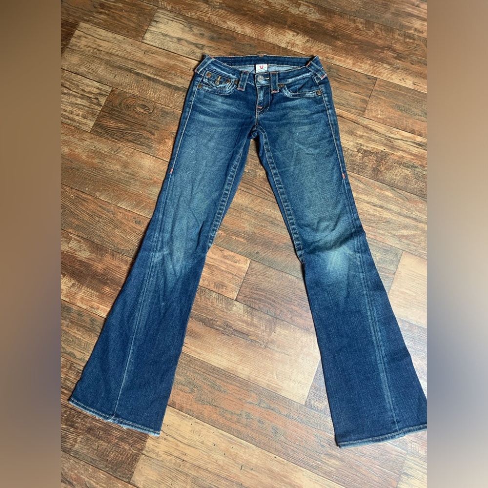True Religion Jeans Size 26 Blue Wash 26x33 - Picture 2 of 4